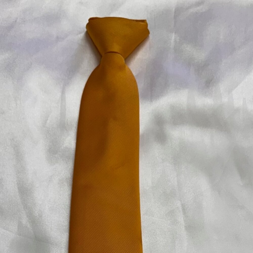 NIB Men's Zipper Tie Yellow Ochre